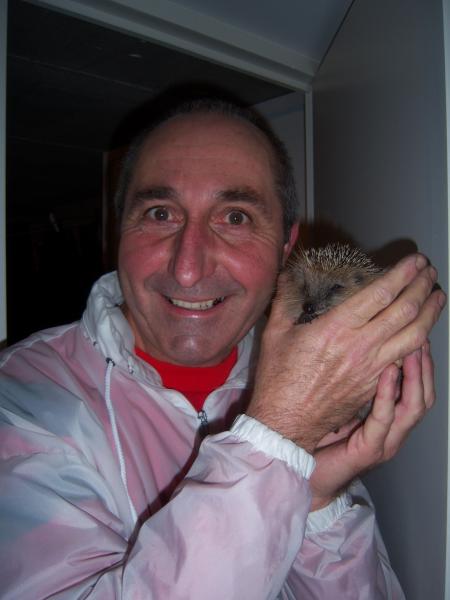 Mon papa et son ex petit hérison domestique Lol